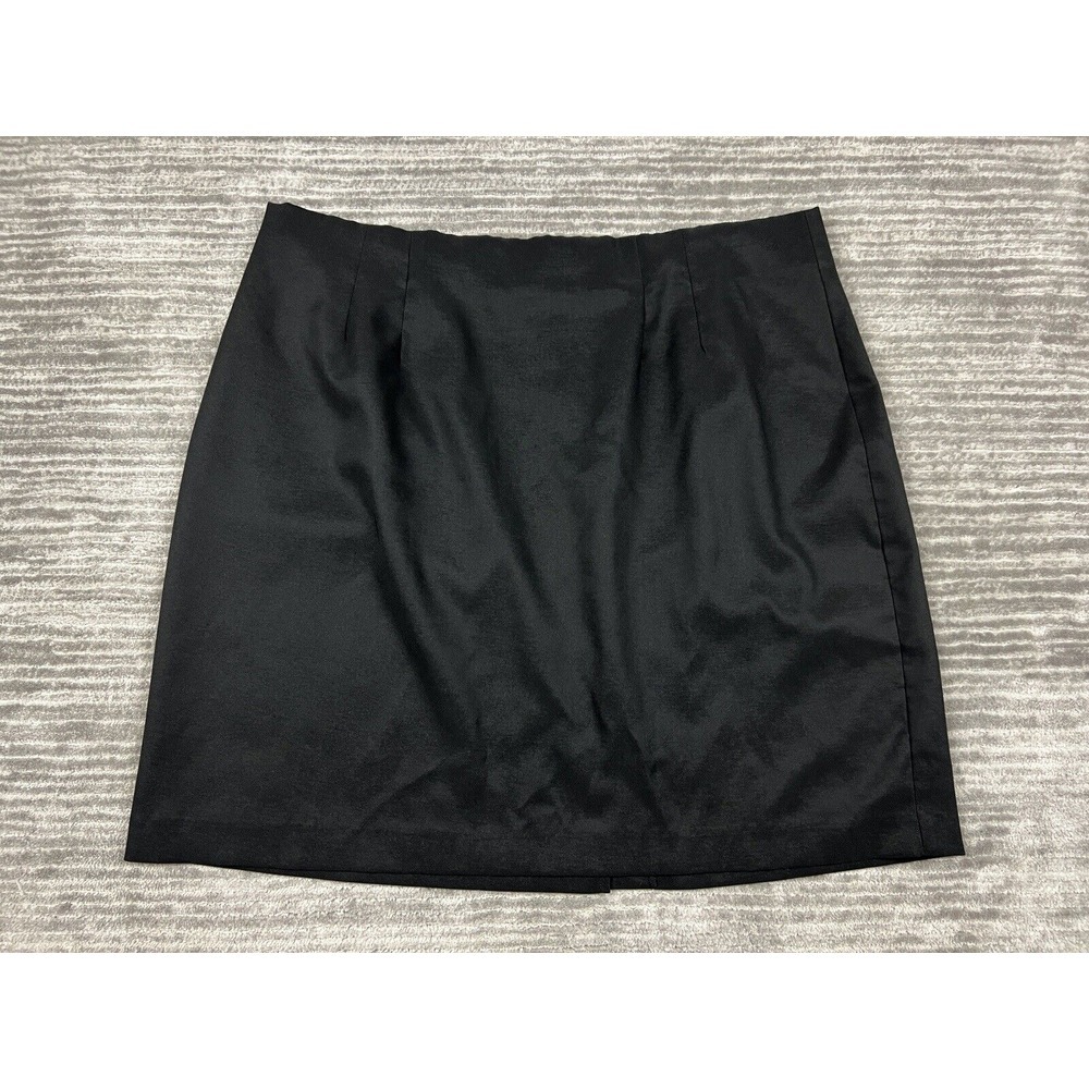 Vintage BGC Skirt Womens 22 Black Polyester Blend Made in the USA